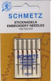 Schmetz EMBROIDERY Needle - Size 75 (11)