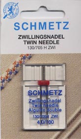 Schmetz TWIN Needle - Size 90 (14), 3.0mm gap