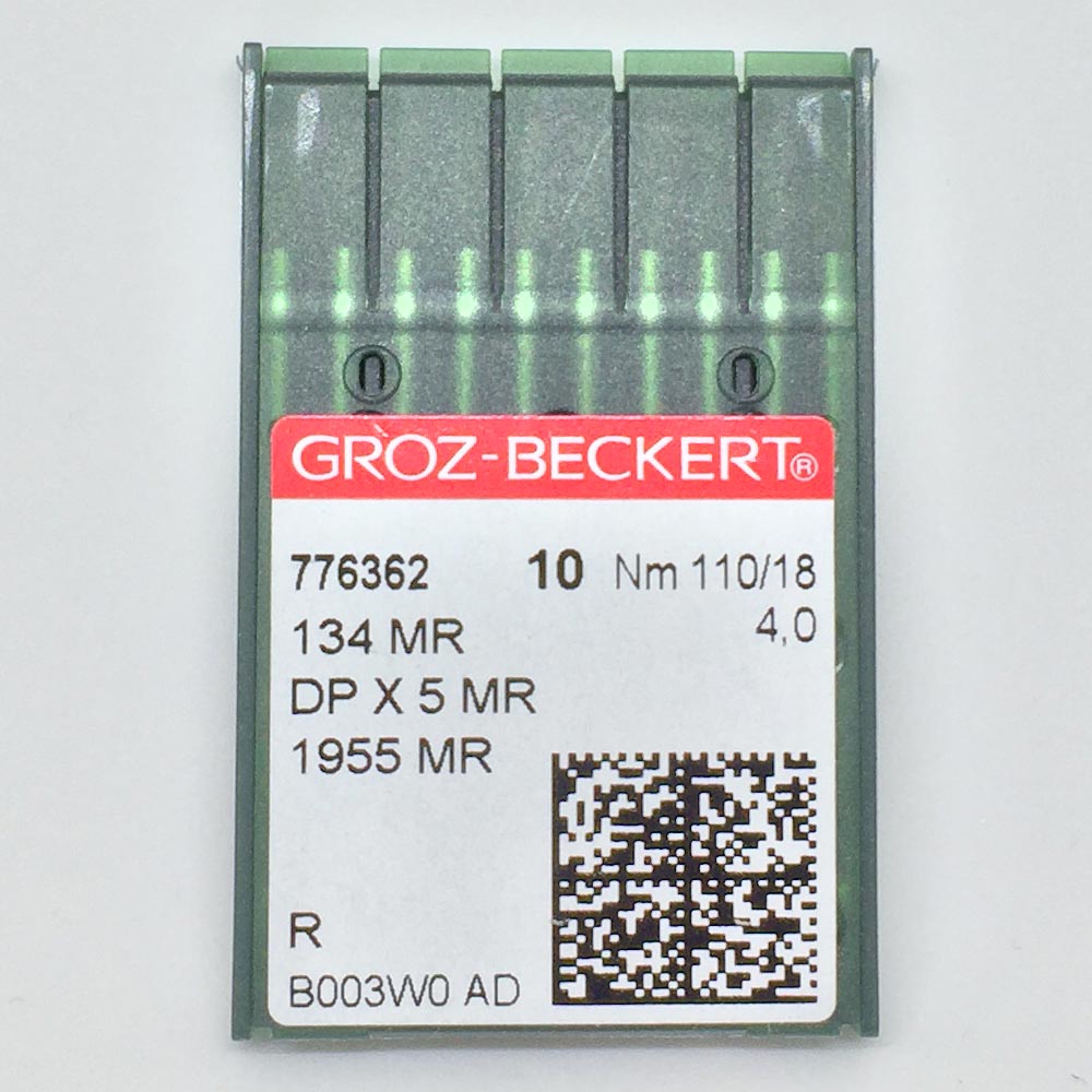 Groz-Beckert Longarm Machine Needles Regular Point Size 110/18 (4.0) Pack 10 - (134MR / DP x 5 MR)